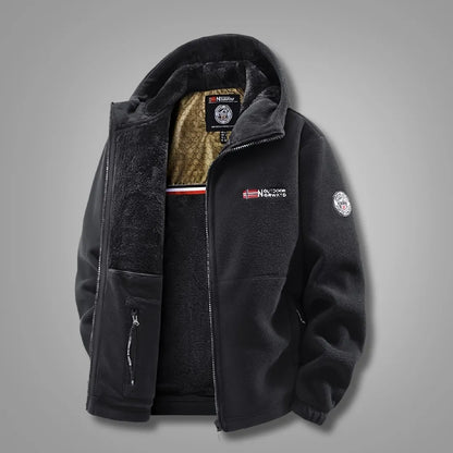 Herren-Winterjacke mit warmem Fleece-Innenfutter