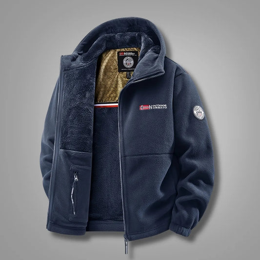 Herren-Winterjacke mit warmem Fleece-Innenfutter