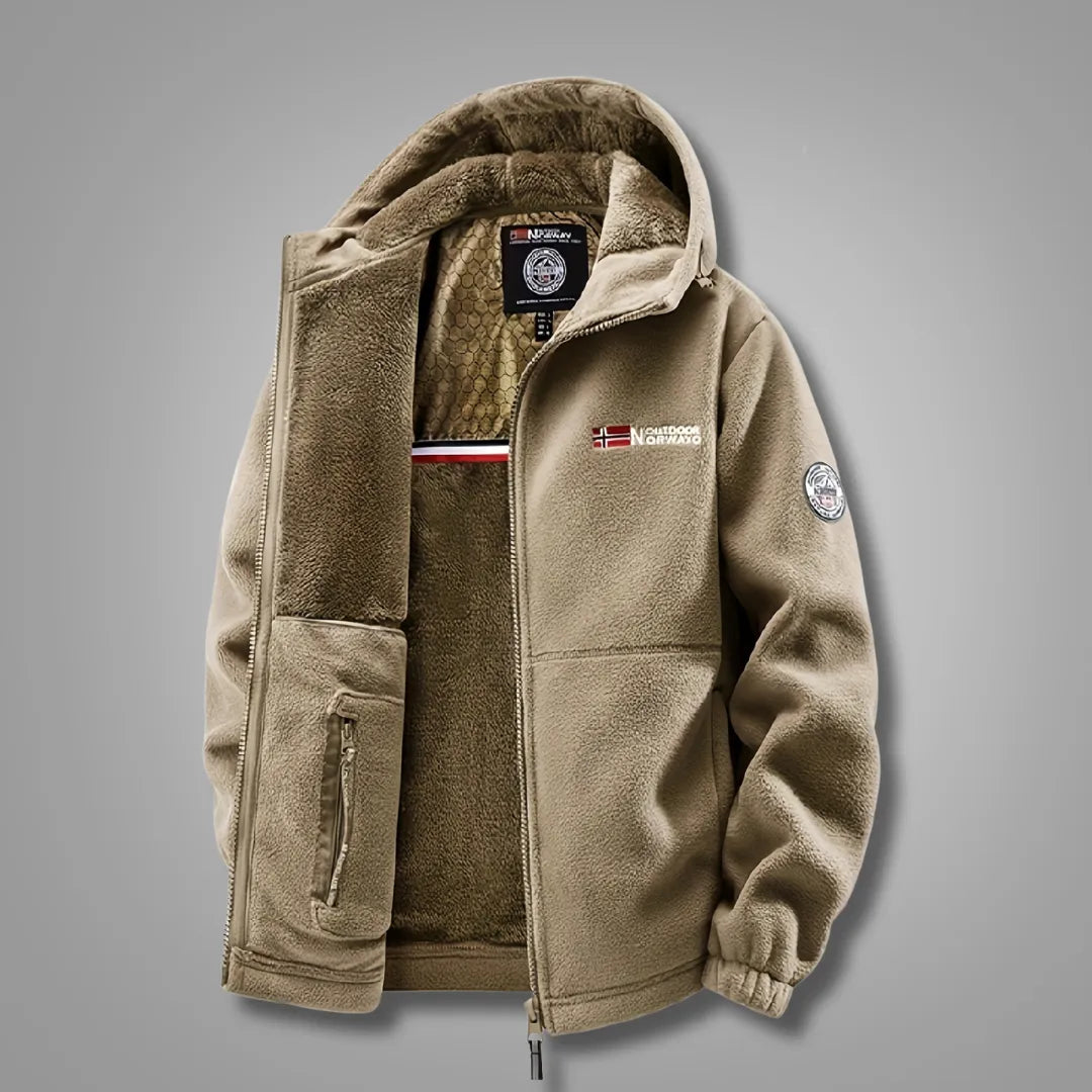 Herren-Winterjacke mit warmem Fleece-Innenfutter