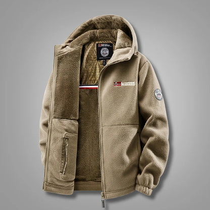 Herren-Winterjacke mit warmem Fleece-Innenfutter