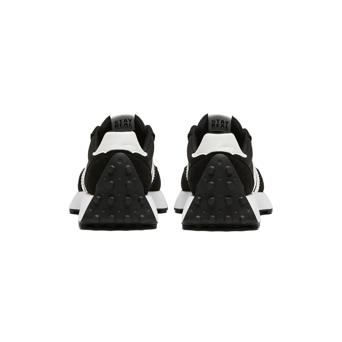 Gestreifte Freizeit-Sneaker CloudLane | Schwarz