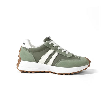 Gestreifte Freizeit-Sneaker CloudLane | Grün