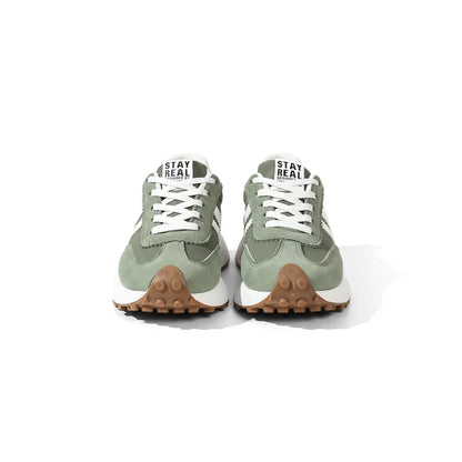 Gestreifte Freizeit-Sneaker CloudLane | Grün