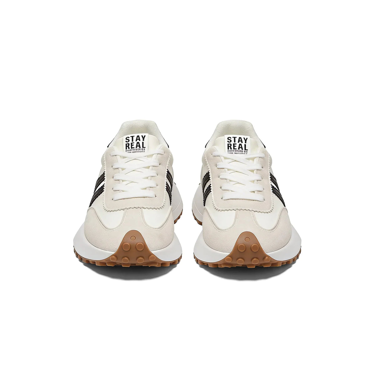 Gestreifte Freizeit-Sneaker CloudLane | Weiß