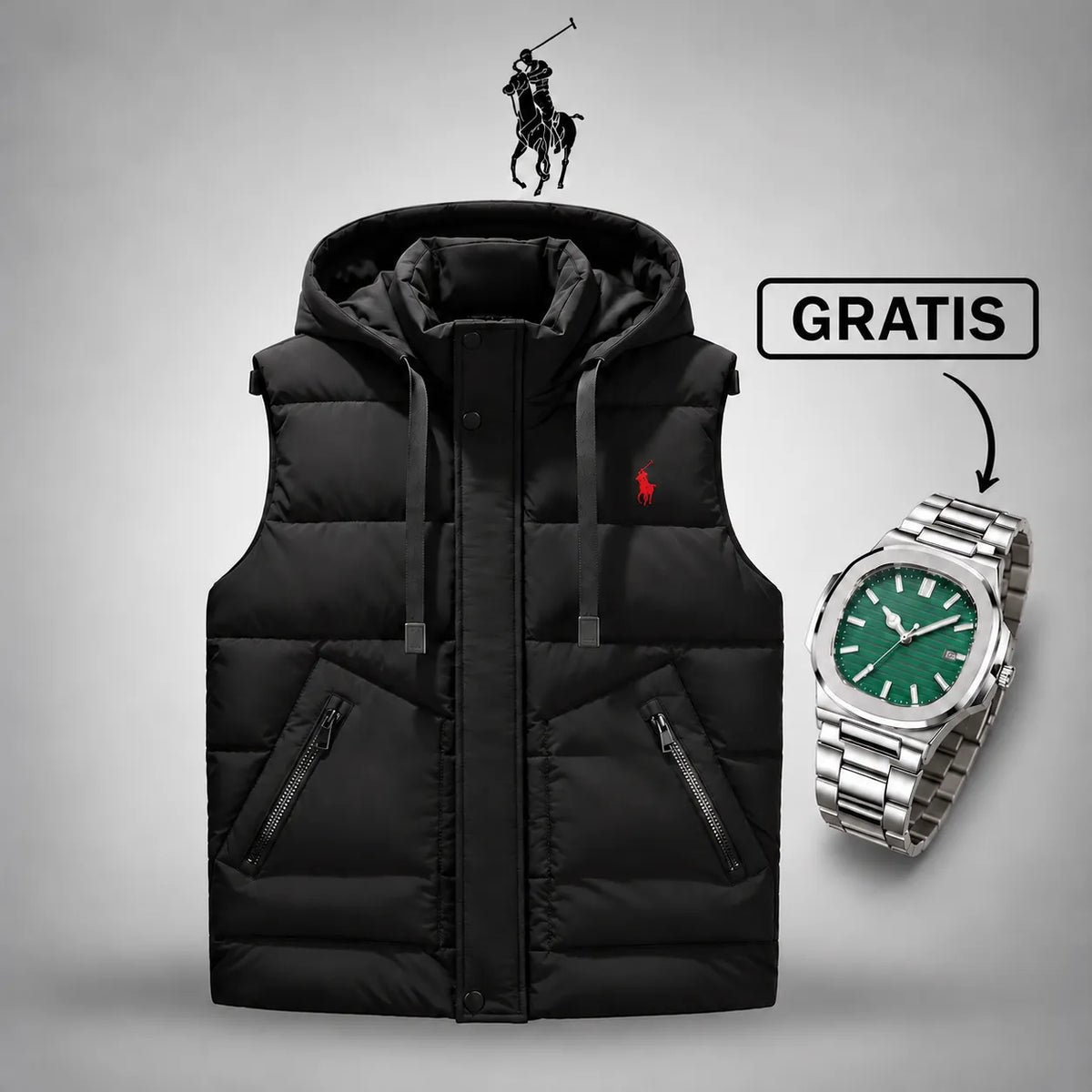 Herren-Steppweste™ + GRATIS Uhr